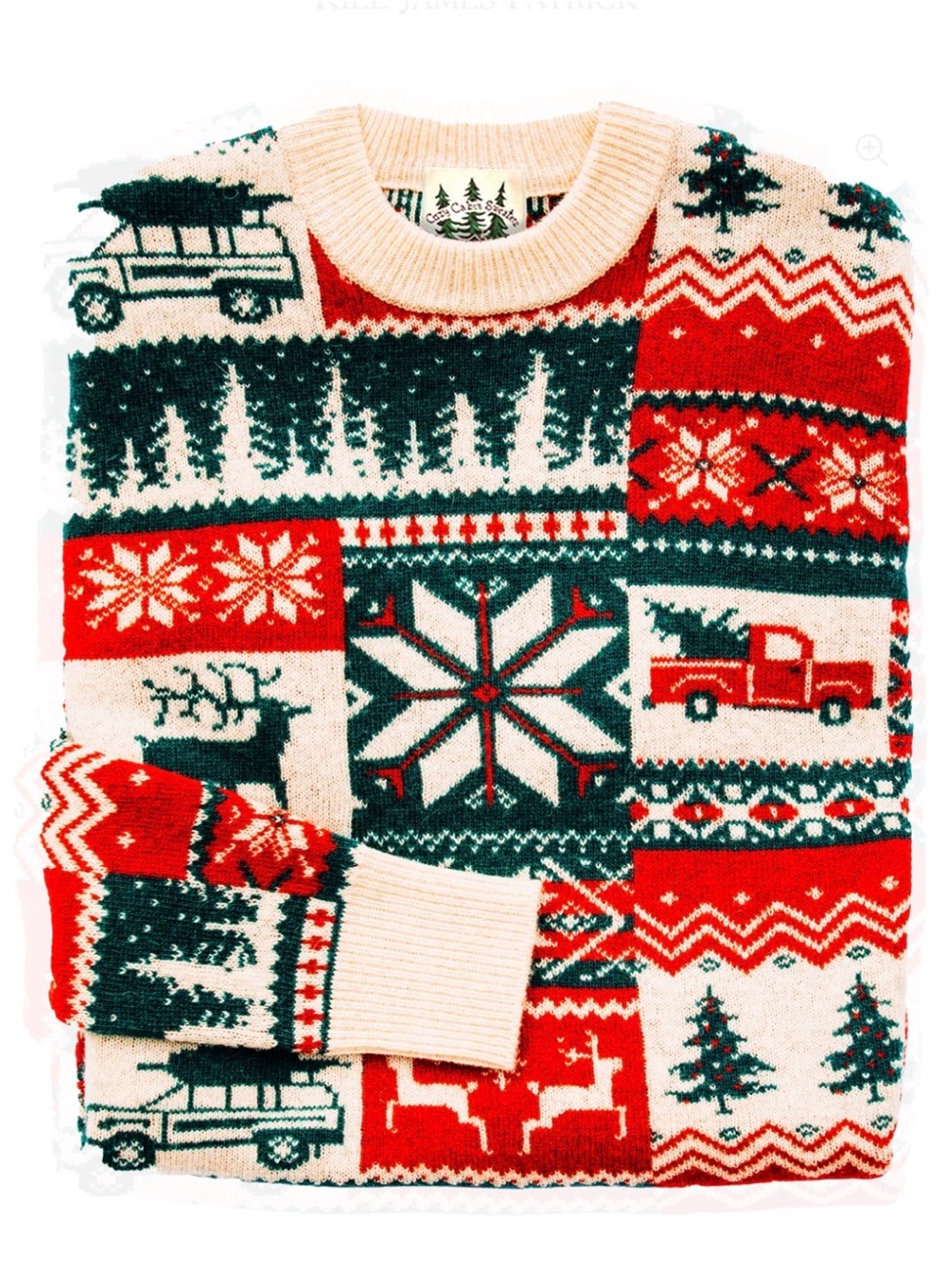 Kiel James Patrick Christmas Patchwork Sweater